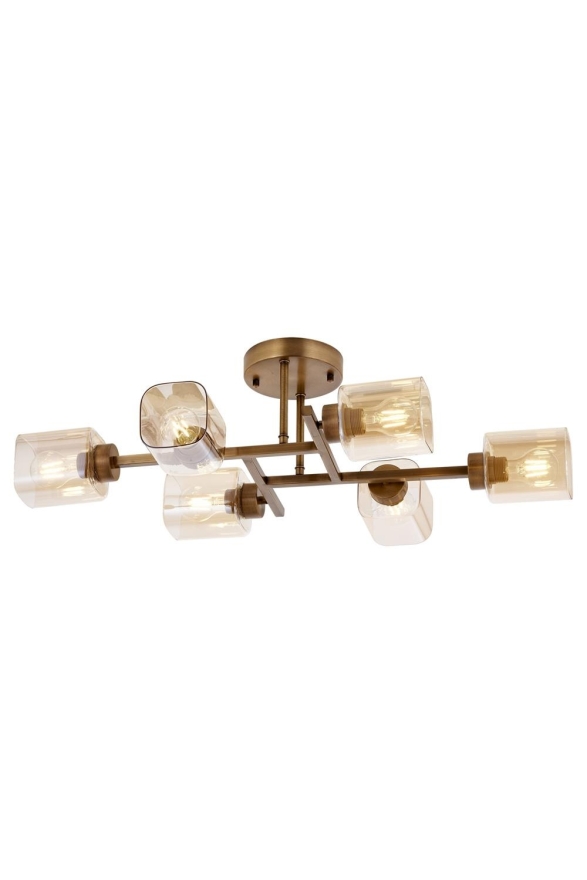 AVONNI AR-60271-6E Eskitme Kaplama Modern Avize E27 Metal Cam 80x40cm - Luxury