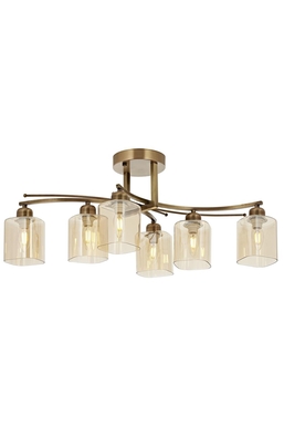Luxury AR-60356-6E Eskitme Kaplama Klasik Avize E14 Metal Cam 75x0cm