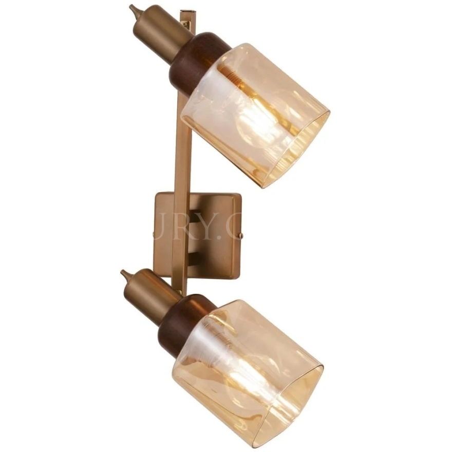 AVONNI AR-60415-2Y-EX Eskitme Boya Modern Avize E27 Metal Ahşap Cam 50x35cm - Luxury