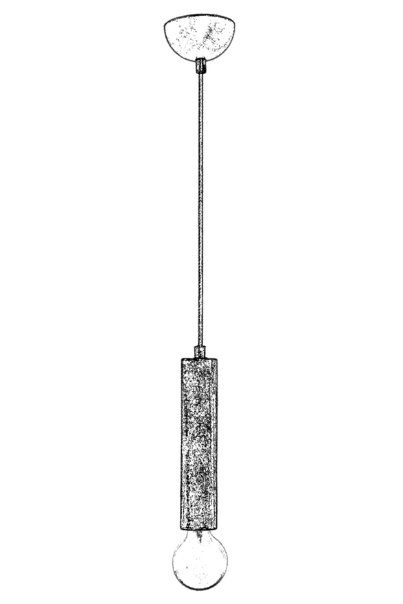 Luxury AV-1651-1E Eskitme Kaplama Modern Avize E27 Ahşap 6cm - 2