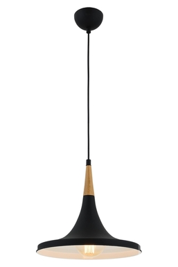 Luxury AV-4100-A6-BSY Siyah Boyalı Modern Avize E27 Metal Ahşap 32cm