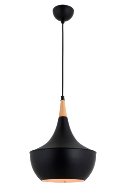 Luxury AV-4106-A7-BSY Siyah Boyalı Modern Avize E27 Metal Ahşap 40cm