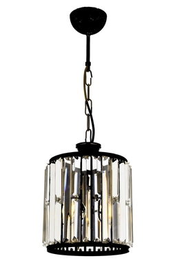 Luxury AV-60029-1BSY Siyah Boyalı Modern Avize E27 Metal Kristal 20cm
