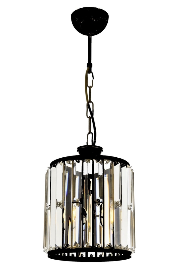 Luxury AV-60029-1BSY Siyah Boyalı Modern Avize E27 Metal Kristal 20cm - 1