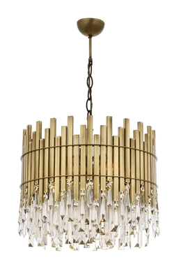 Luxury AV-60162-E40 Eskitme Kaplama Klasik Avize E27 Metal Kristal 40cm