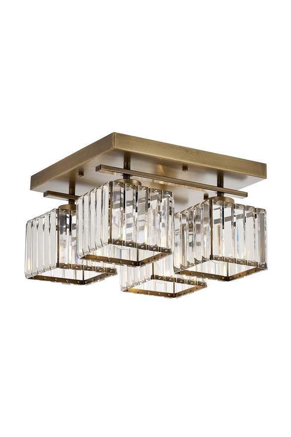 Luxury AV-60230-4E Eskitme Kaplama Modern Avize E27 Metal Kristal 40x40cm - Luxury Avize ve Aydınlatma