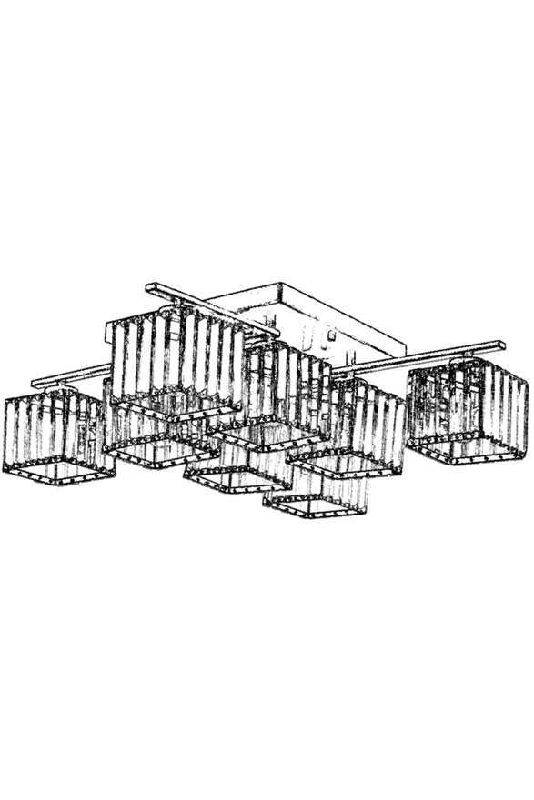 Luxury AV-60230-8E Eskitme Kaplama Modern Avize E27 Metal Kristal 80cm - 2