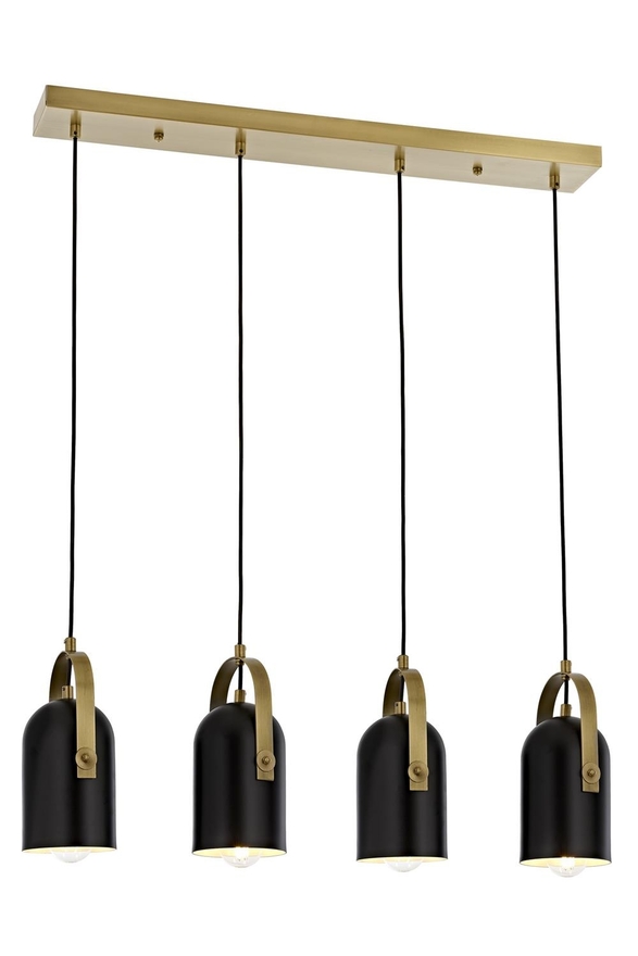 Luxury AV-60349-4EY Siyah/Eskitme Boyalı Modern Avize E27 Metal 60x10cm - Luxury Avize ve Aydınlatma