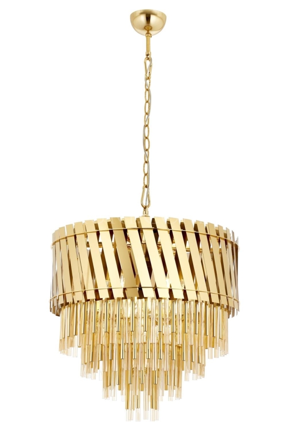 Luxury AV-60354-S60 Sarı Kaplama Modern Avize E27 Metal Paslanmaz 60cm - Luxury Avize ve Aydınlatma