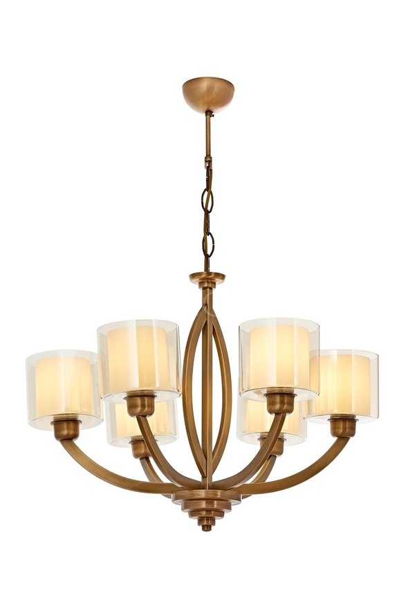 Luxury AV-60362-6E Eskitme Kaplama Modern Avize E27 Metal Cam 65cm - Luxury Avize ve Aydınlatma