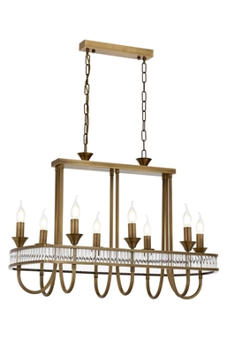 Luxury AV-60378-8E-YM Eskitme Kaplama Klasik Avize E14 Metal Kristal 80x40cm - Luxury Avize ve Aydınlatma