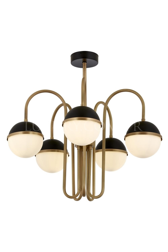 Luxury L-60387-5E Black/Eskitme Boya/Kaplama Modern Chandelier E27 Metal Cam 60cm - Luxury Avize ve Aydınlatma