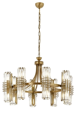 Luxury AV-60398-8E Eskitme Kaplama Klasik Avize E14 Metal Kristal 80cm