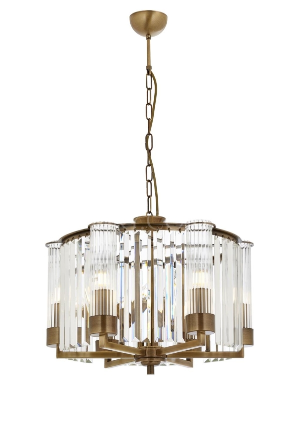 AVONNI AV-60401-6E Eskitme Kaplama Klasik Avize E14 Metal Kristal 50cm - Luxury