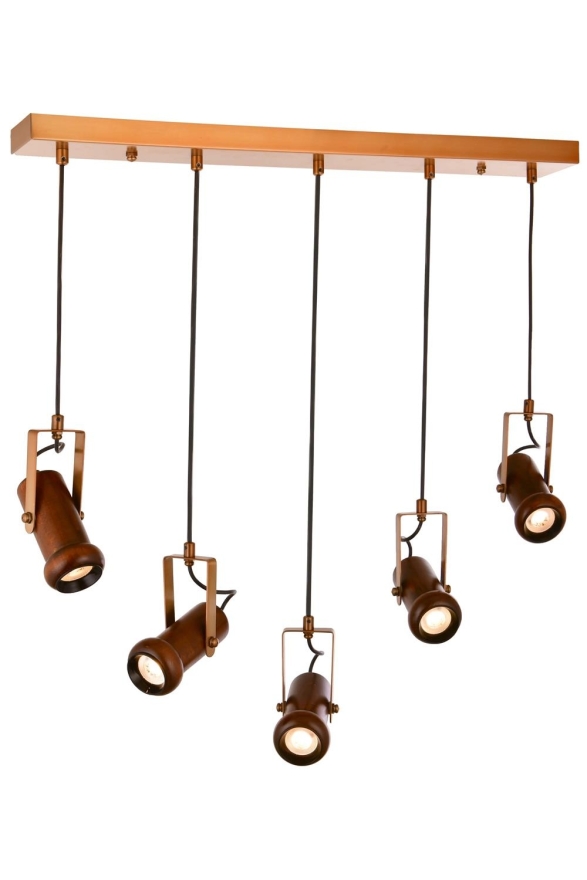 AVONNI AV-60414-5Y-EX Eskitme Boya Modern Avize Led Metal Ahşap 10x80cm - Luxury