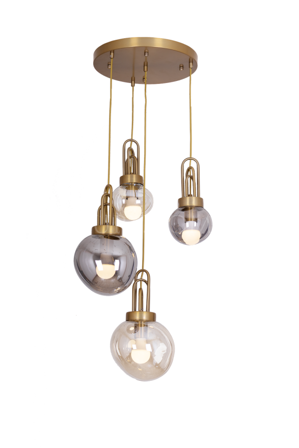 AVONNI AV-60432-4ET Eskitme Kaplama Modern Avize E27 Metal Cam 40cm - Luxury