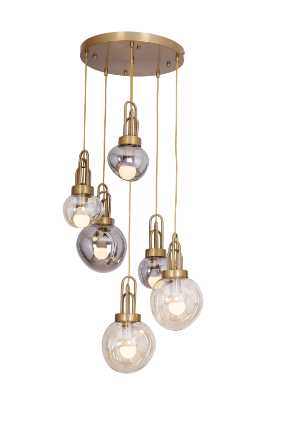 AVONNI AV-60432-6ET Eskitme Kaplama Modern Avize E27 Metal Cam 50cm - Luxury