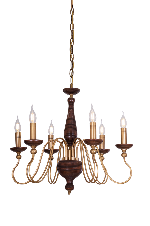 AVONNI AV-60433-6E Eskitme Kaplama Modern Avize E14 Metal 60cm - Luxury