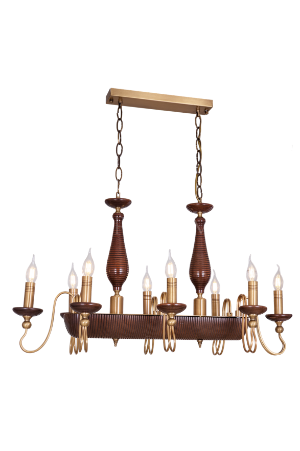 AVONNI AV-60433-8E-YM Eskitme Kaplama Modern Avize E14 Metal 58x106cm - Luxury