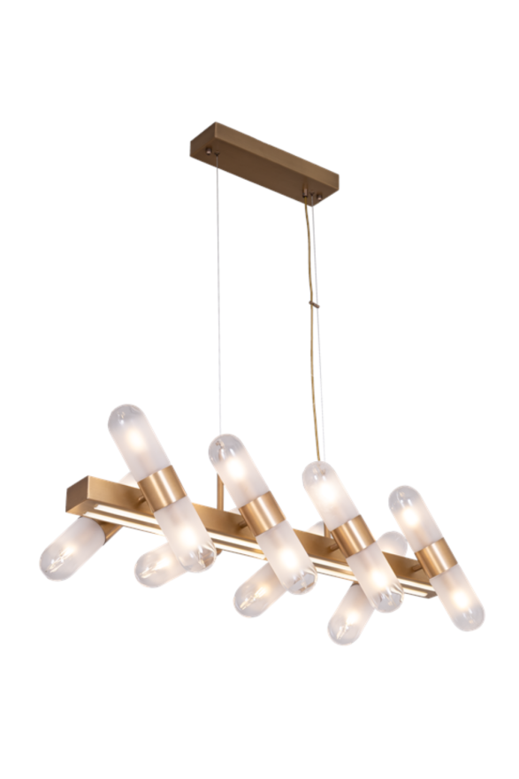 AVONNI AV-60454-8E-YM Eskitme Kaplama Modern Avize E14 Metal Cam 50x90cm - Luxury