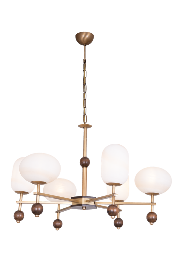 AVONNI AV-60463-6E Eskitme Kaplama Modern Avize E27 Metal Cam 60cm - Luxury