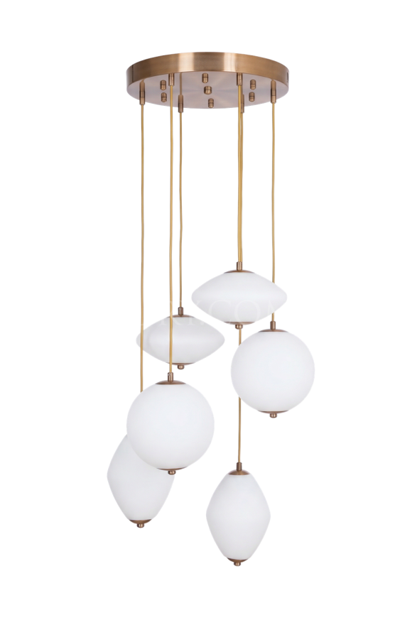 AVONNI AV-60467-6ET Eskitme Kaplama Modern Avize LED Metal Cam 50cm - Luxury