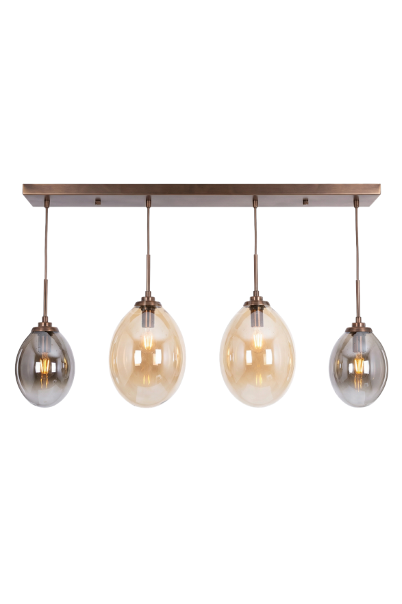 AVONNI AV-60472-4EY Eskitme Kaplama Modern Avize E14 Metal Cam 18x80cm - Luxury