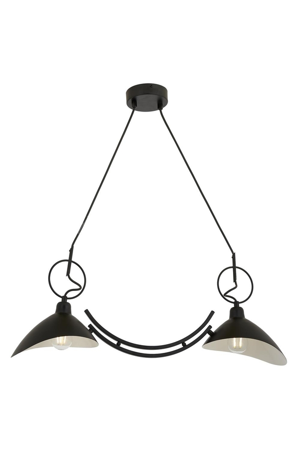 Luxury AV-9127-2Y-BSY Siyah Boyalı Modern Avize E27 Metal 78x20cm - Luxury Avize ve Aydınlatma