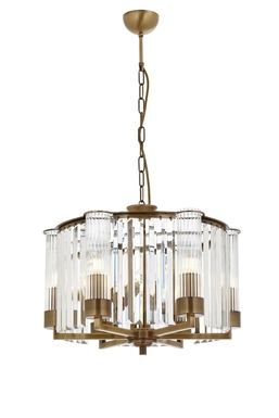 Luxury Eskitme Kaplama Klasik Avize E14 Metal Kristal 50cm