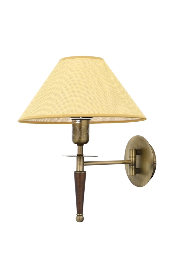 AVONNI HAP-9009-1E Eskitme Kaplama Aplik E27 Metal Ahşap Kumaş 20x24cm - Luxury
