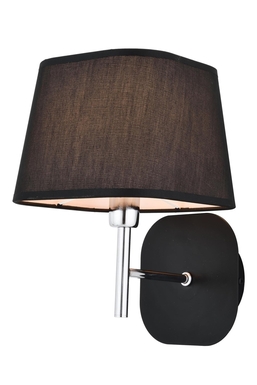 Luxury HAP-9071-1BS Siyah Boyalı Aplik E14 Metal Kumaş 18x22cm