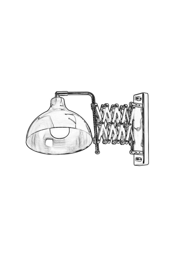 AVONNI HAP-9082-K Krom Kaplama Aplik E27 Metal 22x45cm - 2