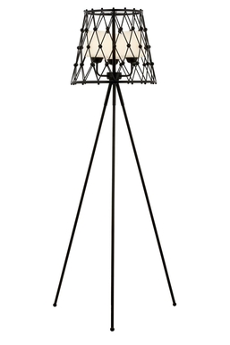 Luxury LM-60396-3BSY Siyah Boyalı Lambader E27 Metal Cam 50cm