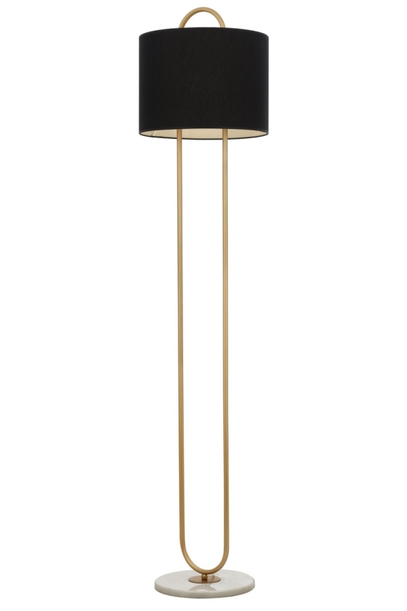 AVONNI LM-9112-1E Eskitme Kaplama Lambader E14 Metal Mermer Kumaş 41cm - Luxury