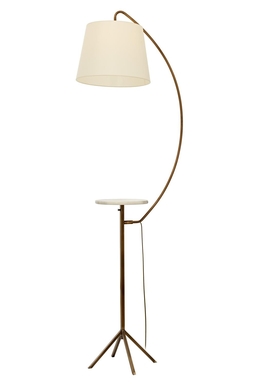 Luxury LM-9126-1E Eskitme Kaplama Lambader E27 Metal Kumaş Mermer 60x60cm