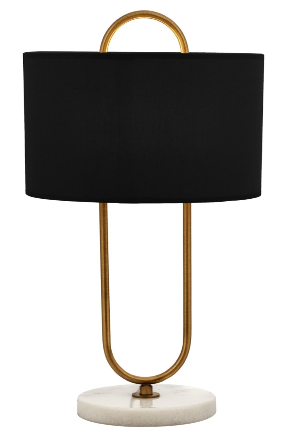 AVONNI ML-9112-1E Eskitme Kaplama Masa Lambası E27 Metal Kumaş 30cm - Luxury