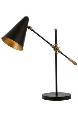 Luxury ML-9114-1BSY Siyah Boyalı Masa Lambası E14 Metal 64x20cm - Luxury Avize ve Aydınlatma