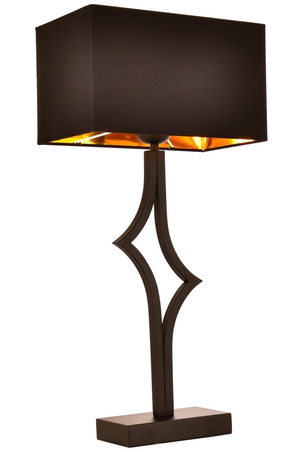 AVONNI Siyah Boya Masa Lambası E27 Metal Kumaş 30x18cm - Luxury