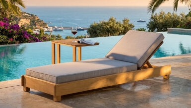 Aydın Tek Kişilik Minderli Şezlong - 1180