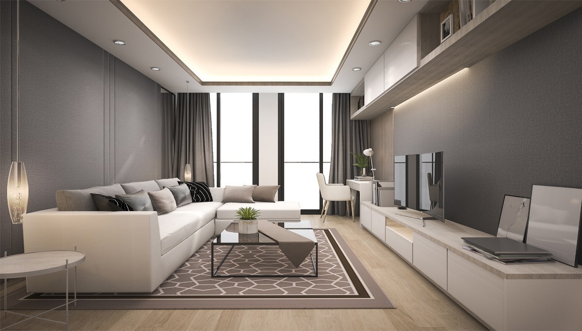 Mimari Proje Villa Salon Dekorasyonu