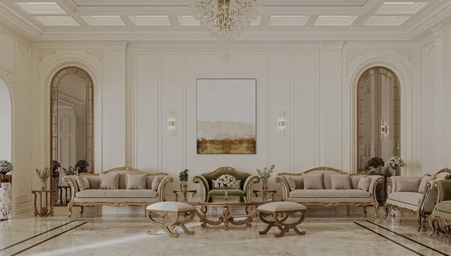 توفر Luxury Line Mobilya طقم مجلس فاخر في البحرين يمزج بين الفخامة والراحة مع خدمات تصميم داخلي مخصصة بطابع عربي أصيل. - 2