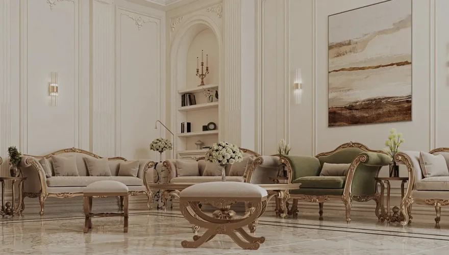 توفر Luxury Line Mobilya طقم مجلس فاخر في البحرين يمزج بين الفخامة والراحة مع خدمات تصميم داخلي مخصصة بطابع عربي أصيل. - 6