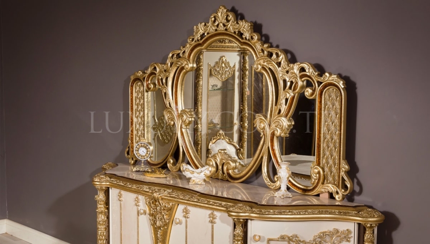 Bedesten Altın Varaklı Klasik Yemek Odası - 7