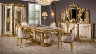 Bedesten Altın Varaklı Klasik Yemek Odası - 1150