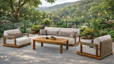 Belek Ahşap Bahçe Koltuk Takımı - 1180