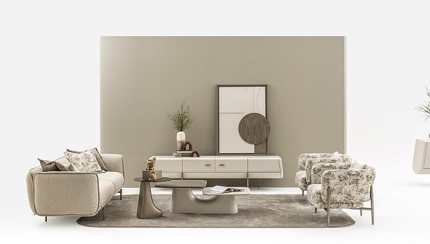 Bellariva Motifli Modern Koltuk Takımı - 3
