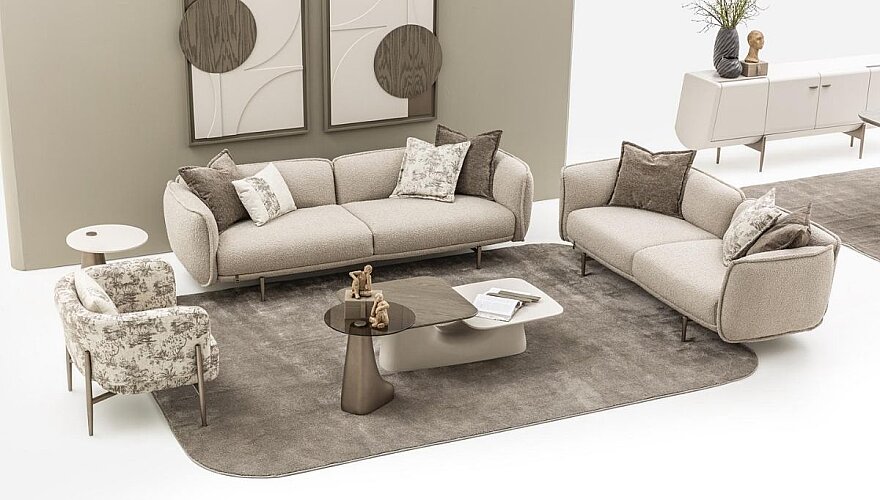 Bellariva Motifli Modern Koltuk Takımı - 5
