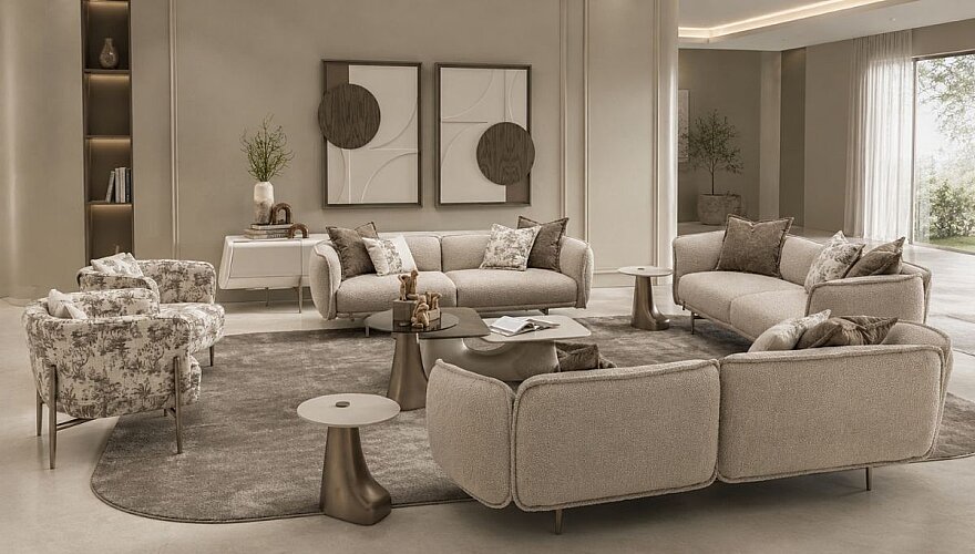 Bellariva Motifli Modern Koltuk Takımı - 1182