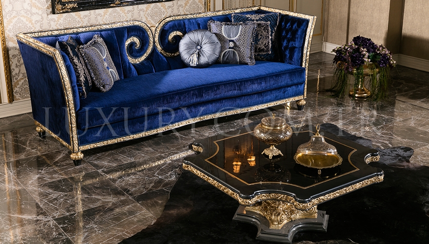 Berceste Mavi Luxury Koltuk Takımı - 3