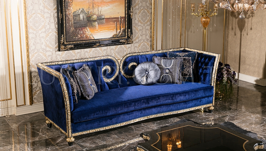 Berceste Mavi Luxury Koltuk Takımı - 4